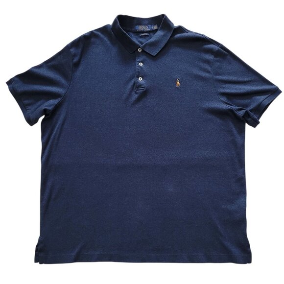 Polo Ralph Lauren Classic Fit Polo Navy Short Sleeve Mens XL Preppy Normcore - Picture 1 of 10